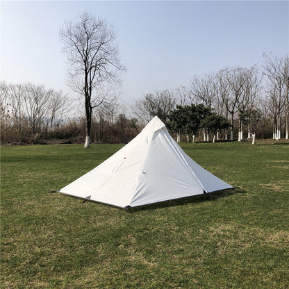 Ultralight Pyramid Camping Tent – Single-Person Waterproof 4-Season Shelter, Compact Rodless Design for Hiking, Backpacking, and Outdoor Adventure Travel