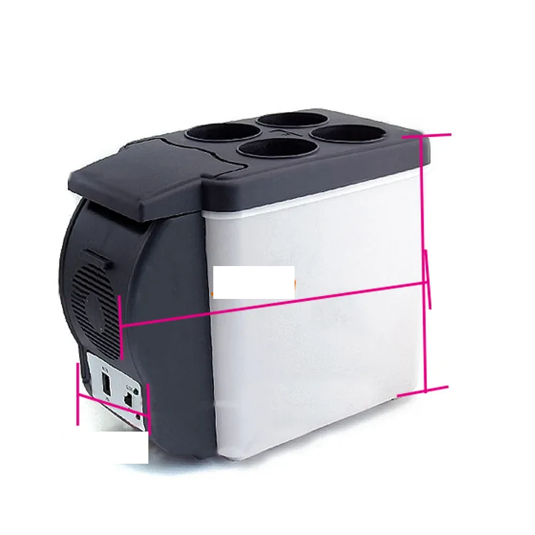 Mini Car Refrigerator 6L – Portable 12V Thermoelectric Cooler for Fruits, Drinks and Travel Use
