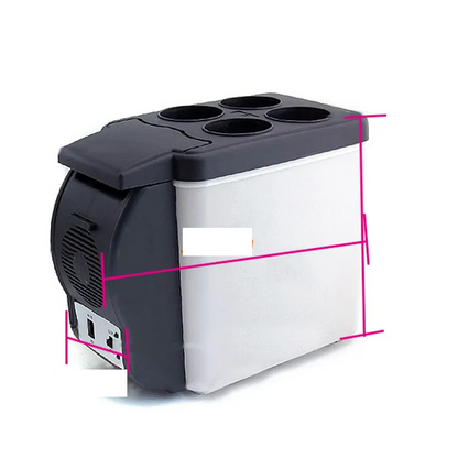Mini Car Refrigerator 6L – Portable 12V Thermoelectric Cooler for Fruits, Drinks and Travel Use