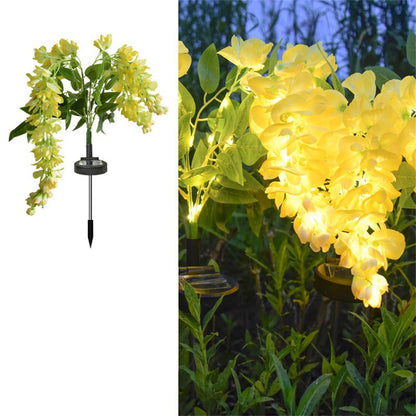Solar Garden Flower Lights – 4 Branch Waterproof Outdoor LED Decoration for Patio, Yard & Pathway