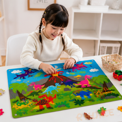 Zoo Animal Felt Story Board - Montessori Storytelling Activity Set for Interactive Learning and Imaginative Play