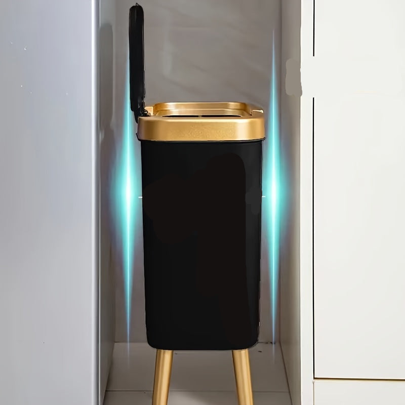 Raised-Leg Trash Can – 15L Odor-Resistant Sorting Bin with Lid for Kitchen, Office, Bathroom & Multi-Purpose Organization