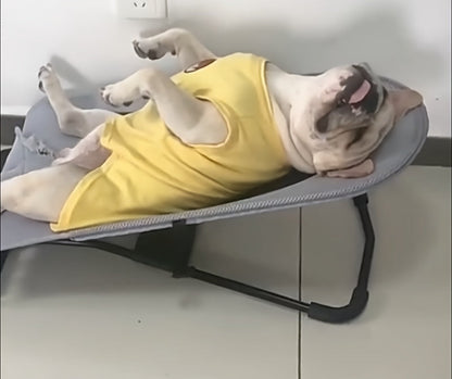 Foldable Pet Rocking Chair with Spring – Cozy Sunbathing Sofa Chair for Cats and Dogs, Lightweight, Easy Assembly, and Perfect Relaxation Spot