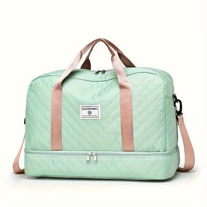 Luxury Large-Capacity Duffel Bag – Dry/Wet Separation, Multiple Pockets, Shoulder & Crossbody Strap, Perfect for Gym, Travel, and Weekend Getaways