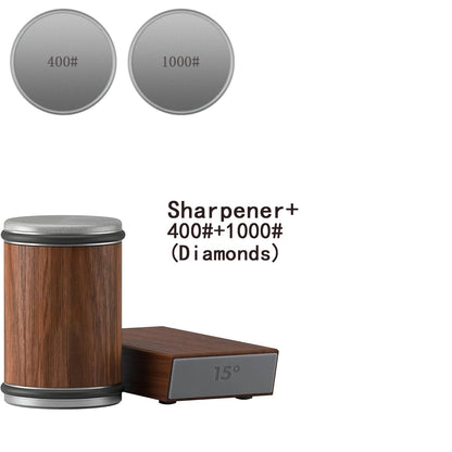 Rolling Knife Sharpener & Magnetic Holder Set – Diamond Sharpening Stone with 15° & 20° Angle Roller for Effortless Blade Perfection