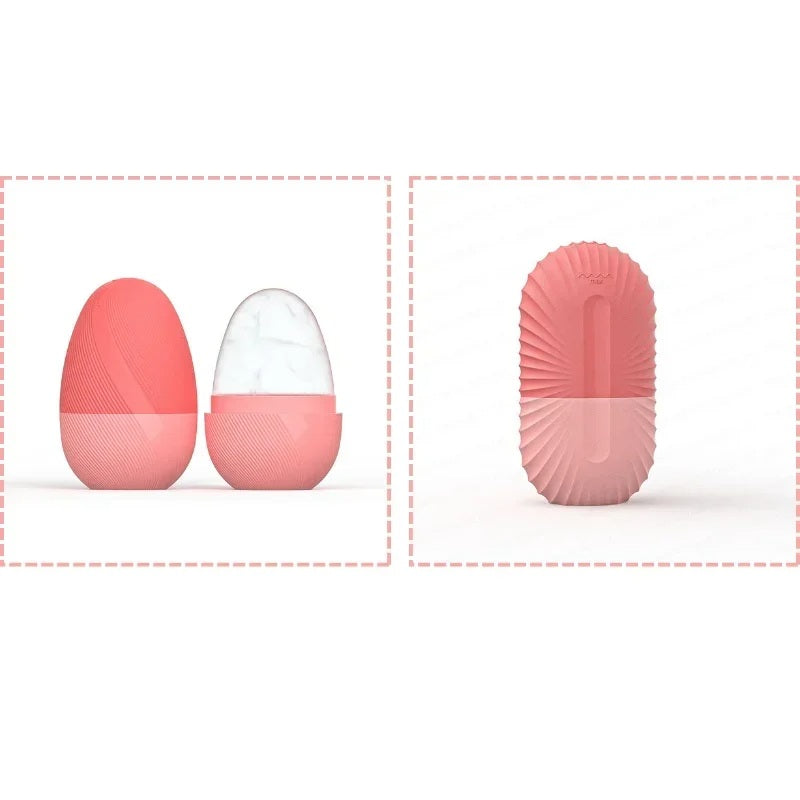 Ice Roller Facial Beauty Tool Set – Skin-Tightening Roller with Brush & Mat for Relaxing Skincare, Glow Boost & Cooling Massage