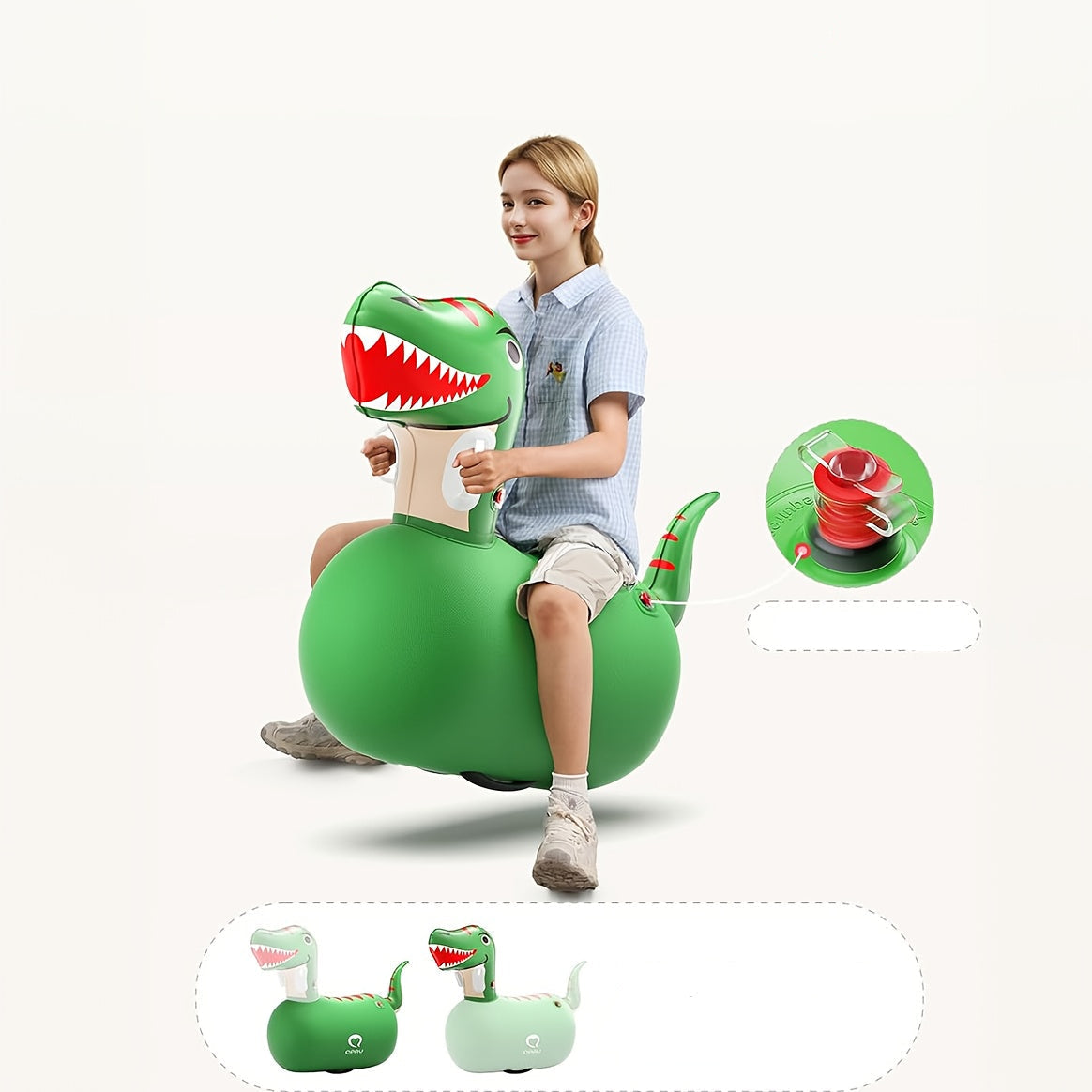 Giant Inflatable Bouncy Dinosaurs – Durable Ride-On Dinosaur Toy for Kids’ Jumping, Bouncing, and Active Indoor or Outdoor Playtime Fun