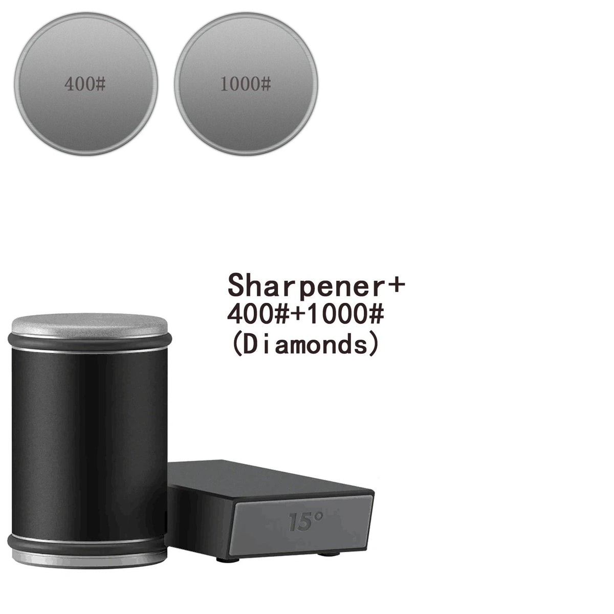 Rolling Knife Sharpener & Magnetic Holder Set – Diamond Sharpening Stone with 15° & 20° Angle Roller for Effortless Blade Perfection