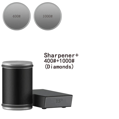 Rolling Knife Sharpener & Magnetic Holder Set – Diamond Sharpening Stone with 15° & 20° Angle Roller for Effortless Blade Perfection