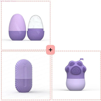 Ice Roller Facial Beauty Tool Set – Skin-Tightening Roller with Brush & Mat for Relaxing Skincare, Glow Boost & Cooling Massage