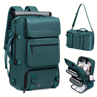 Large-Capacity Travel Backpack with Shoe Compartment – Lightweight Laptop Daypack with Charging Port, Multi-Functional 3-in-1 Design for Travel, Business, and Outdoor Adventures