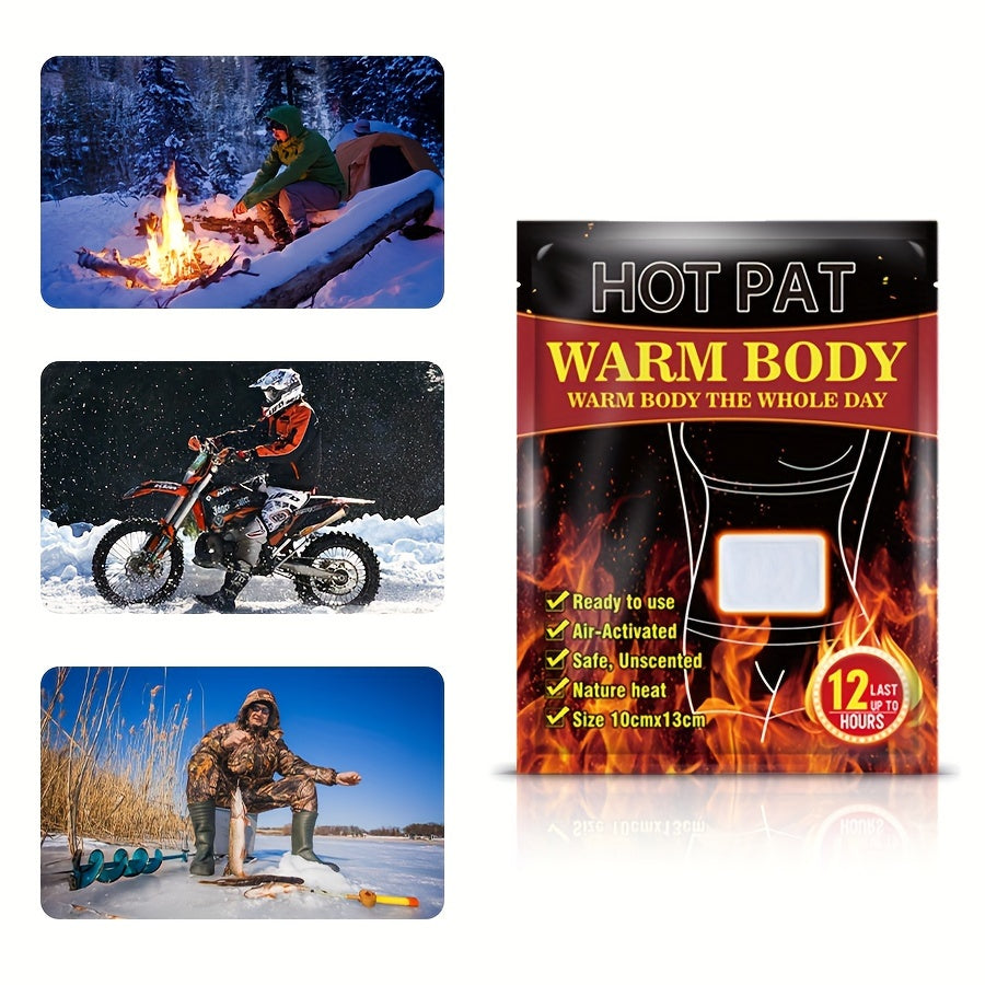 Large Hand Warmers – 20 Pack Long-Lasting Adhesive Heat Packs Provide Instant Warmth for Hands, Outdoor Sports, and Winter Cold Weather