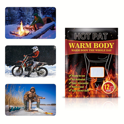 Large Hand Warmers – 20 Pack Long-Lasting Adhesive Heat Packs Provide Instant Warmth for Hands, Outdoor Sports, and Winter Cold Weather