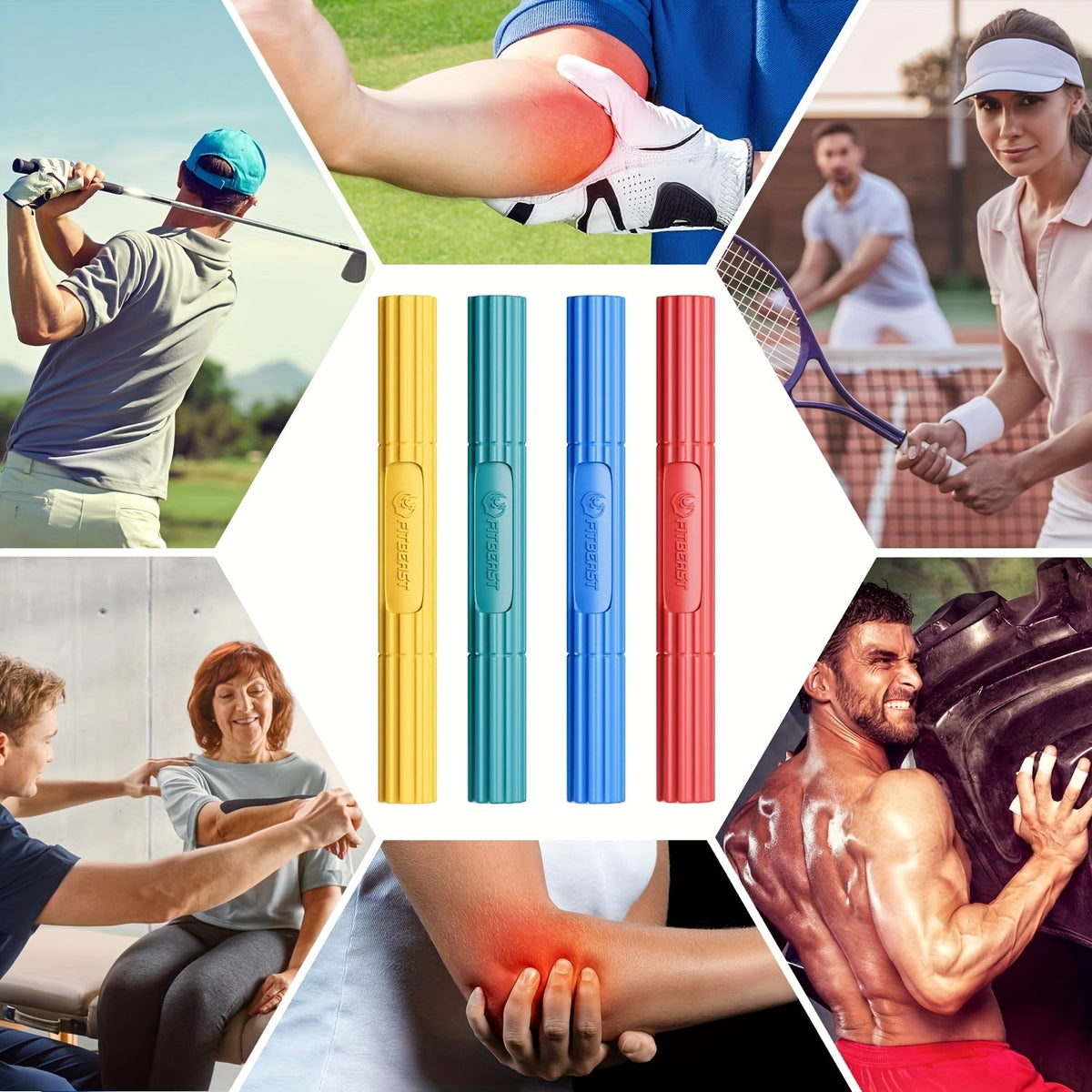 Resistance Training Flex Relax Bar – Tool for Tennis Elbow, Golfers, and Tendinitis, Improves Grip Strength and Forearm Muscles, Durable Twist Bar