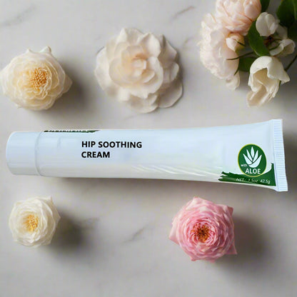 Aloe Vera & Peppermint Hip Soothing Cream – 1.5oz Relief Gel for Sedentary Discomfort, Travel-Friendly Plant-Based Formula for Comfort Anywhere