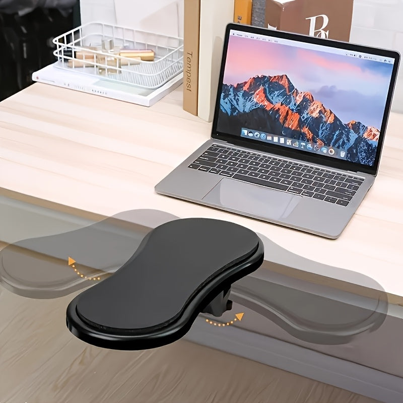 Ergonomic Desk Armrest Extender – Adjustable 180° Rotating Arm Support Brace, Clamp-On Design for Gaming, Office, and Computer Comfort, No-Drill Installation Needed