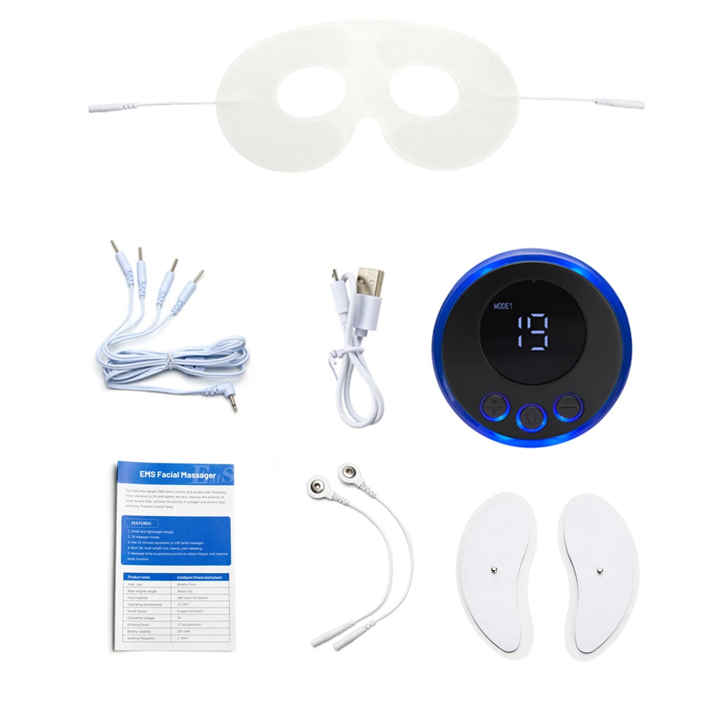 EMS Facial Lifting Beauty Massager – Microcurrent Skin Tightening, Anti-Wrinkle Device for Firming Face, Lifting Jawline, and Reducing Dark Circles
