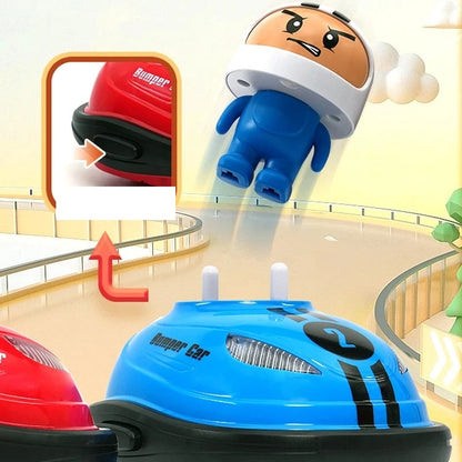 Kids Battle Duo Toy Car Set – Remote Control Bumper Cars with Pop-Up Dolls, Bounce Ejection & Flashing Lights
