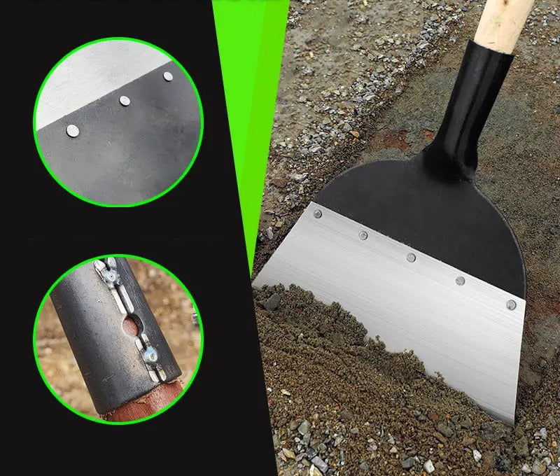 Multi-Functional Outdoor Garden Cleaning Shovel – Durable Steel Flat Shovel for Ice Removal, Weeding, Planting, and Heavy Farm Work Tools