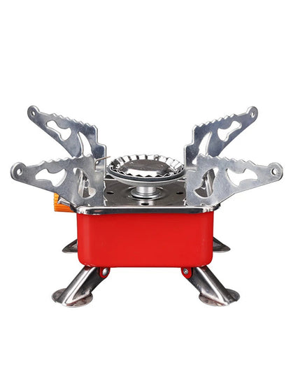 Mini Square Lotus Outdoor Stove – Portable Gas Stove for Camping, Hiking, and Travel, Ultralight Cookware for Adventurers