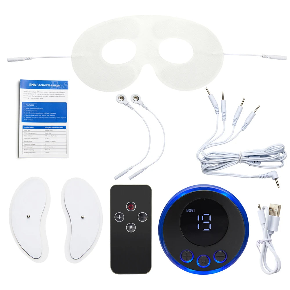 EMS Facial Lifting Beauty Massager – Microcurrent Skin Tightening, Anti-Wrinkle Device for Firming Face, Lifting Jawline, and Reducing Dark Circles