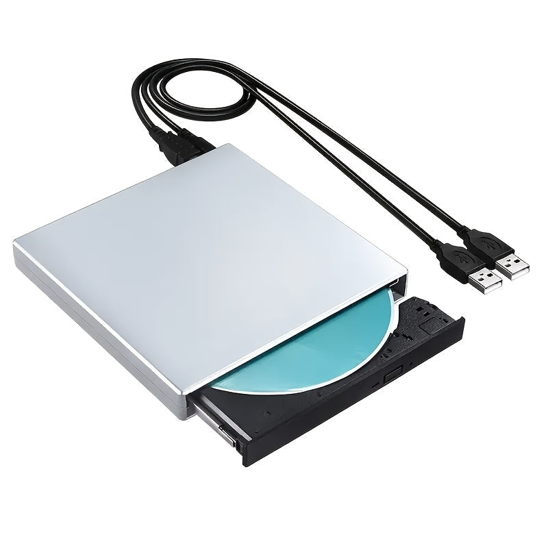 External CD/DVD Drive - Portable USB Optical Drive for Laptops & Desktop Computers