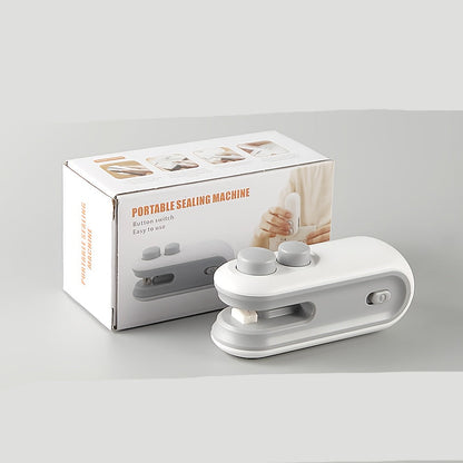 USB Rechargeable Mini Sealing Machine – 2-in-1 Heat Seal & Cut, Keeps Food Fresh Longer, Compact and Portable for Kitchen Use