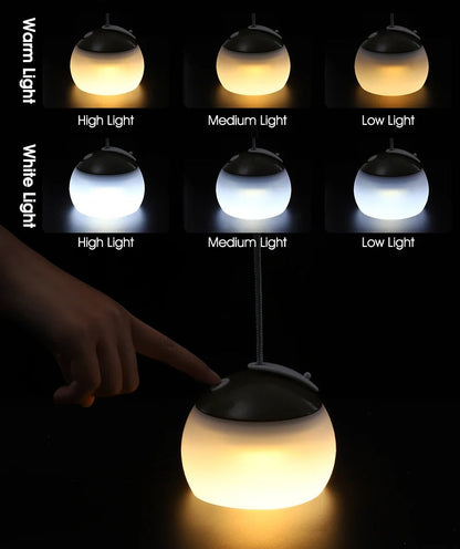 Portable Camping Tent Hanging Light – USB Rechargeable LED Lantern for Outdoor Adventures, Emergency Lighting, and Night Camps