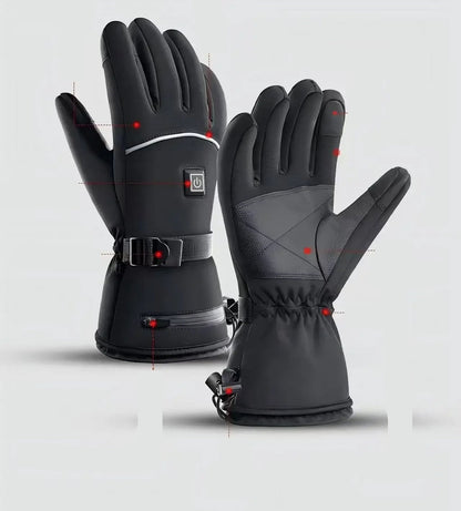 Heated Motorcycle Gloves – Waterproof Winter Riding Gear with Rechargeable Battery, Touchscreen Function, and Superior Thermal Protection