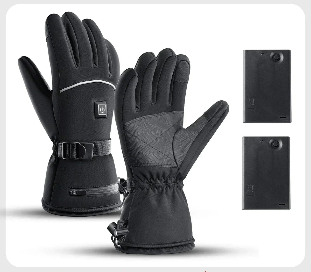 Heated Motorcycle Gloves – Waterproof Winter Riding Gear with Rechargeable Battery, Touchscreen Function, and Superior Thermal Protection