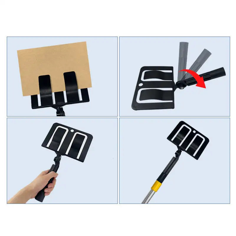 Paint Baffle Holder with Extension Pole – 360° Rotating Cleaning Tool for Paint Color Separation, Anti-Splash, Easy-to-Clean, and Durable Design