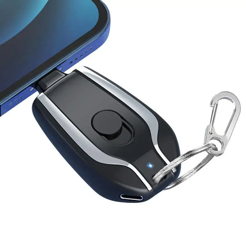 Mini Emergency Power Bank Keychain Charger – Ultra-Compact Portable Battery Pack with Fast Wireless Charging for Phones, Perfect for Travel and Outdoors