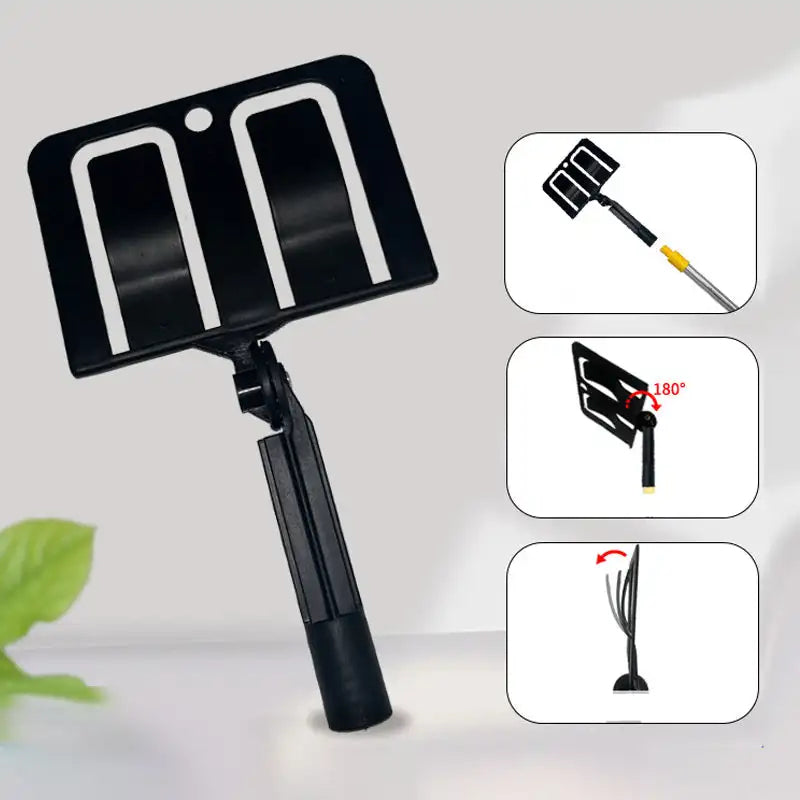 Paint Baffle Holder with Extension Pole – 360° Rotating Cleaning Tool for Paint Color Separation, Anti-Splash, Easy-to-Clean, and Durable Design