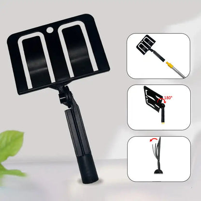 Paint Baffle Holder with Extension Pole – 360° Rotating Cleaning Tool for Paint Color Separation, Anti-Splash, Easy-to-Clean, and Durable Design