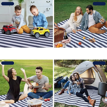Waterproof Foldable Picnic Blanket – Extra Large 3-Layer Outdoor Blanket for Camping, Beaches, Parks, Grass, or Indoors, Comfortable and Portable Travel Essential