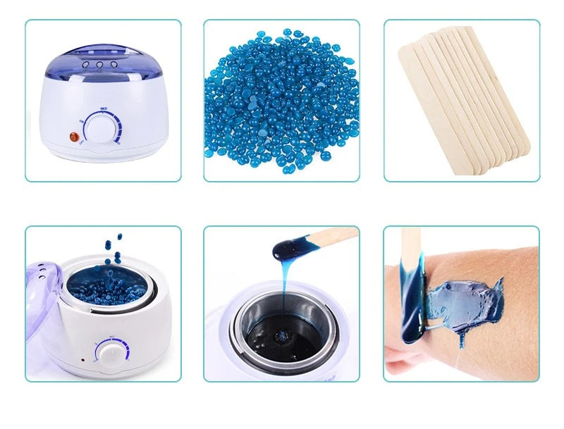 Electric Wax Warmer Kit – 500ml Professional Hot Wax Melting Pot with Accessories for Smooth Facial & Full Body Hair Removal