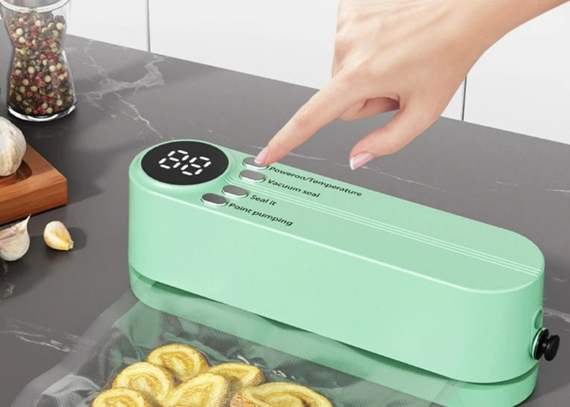 Handheld Heat Bag Sealer – Portable Mini Vacuum Sealer Resealer Machine for Plastic Food Bags, Kitchen Storage, and Airtight Packaging Convenience