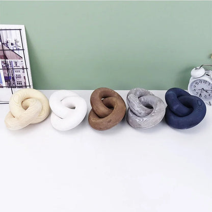 Wood Chain Farmhouse Décor – Natural Boho Knot Sculpture for Coffee Tables, Desks & Mantels – Stylish Rustic Home Ornament Accent