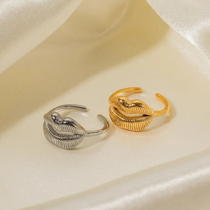 Mouse Pearl Gold Ring – Creative PVD Stainless Steel 18K Gold Plated Jewelry, Waterproof & Tarnish-Free for Stylish Women