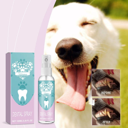 Pet Dental Spray – Fast-Acting Oral Care Solution for Dogs & Cats, Removes Plaque, Tartar, Stains, and Yellowing
