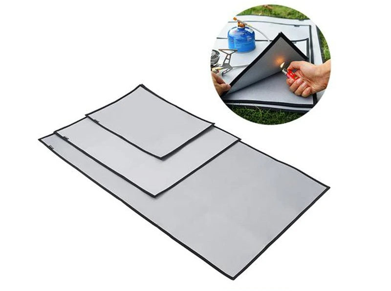 Camping Fireproof Grill Mat – Flame Retardant Ember Blanket, Heat-Resistant Insulation Pad for Outdoor Barbecue, Picnic, and Safe Camping Cooking