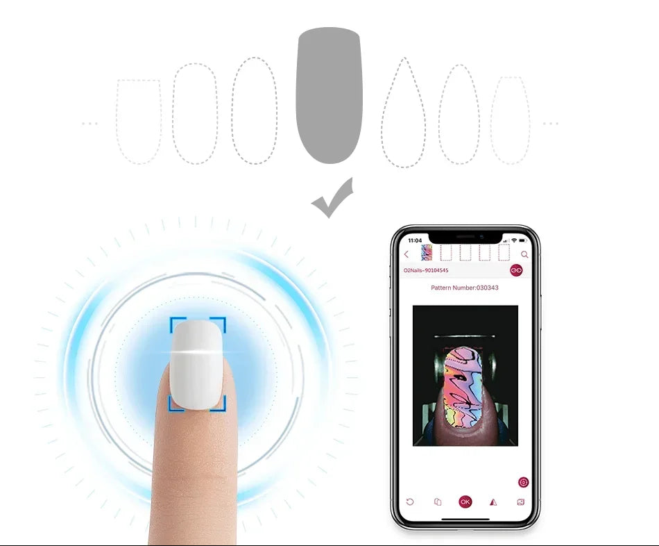 Smart Nail Printer – 3D Portable WiFi DIY Nail Art Machine, 2400DPI High-Resolution Design for Home or Professional Nail Salon Use