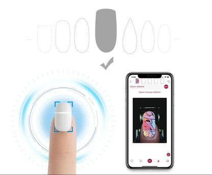 Smart Nail Printer – 3D Portable WiFi DIY Nail Art Machine, 2400DPI High-Resolution Design for Home or Professional Nail Salon Use