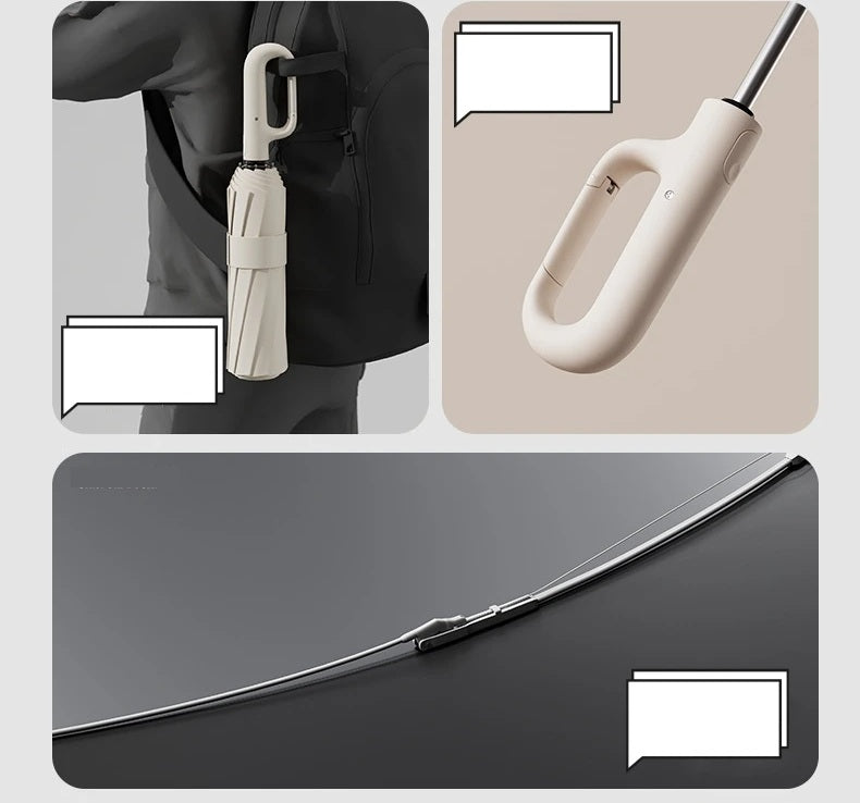 Extra-Large Reinforced Automatic Umbrella – Windproof, Rain-Resistant, UV-Blocking Ring-Buckle Design for Reliable All-Weather Protection