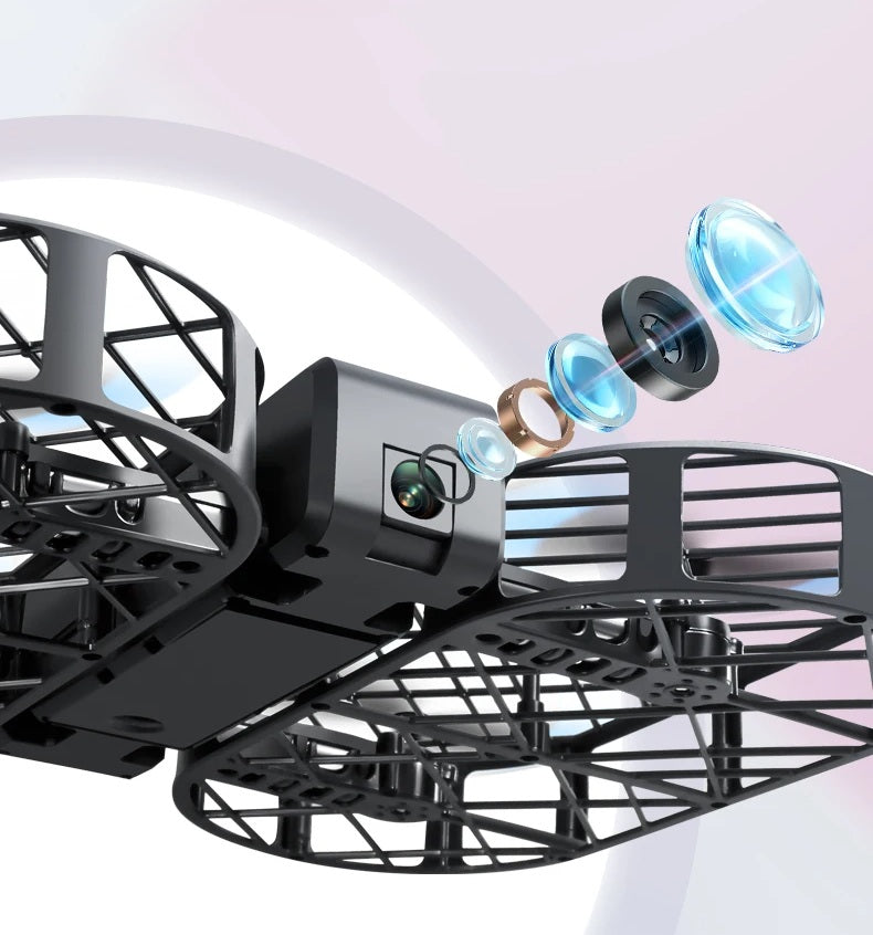 Foldable Remote Control Drone for Kids – Beginner-Friendly Aircraft with Aerial Photography, Safe Flying Toy, and Black Technology Design