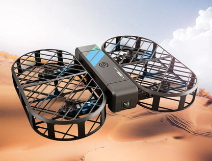 Foldable Remote Control Drone for Kids – Beginner-Friendly Aircraft with Aerial Photography, Safe Flying Toy, and Black Technology Design