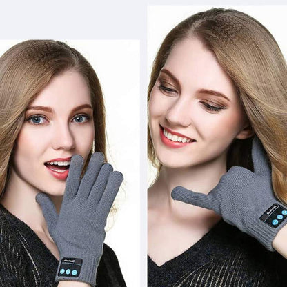 Smart Bluetooth Touchscreen Gloves – Wireless Bluetooth-Compatible Speaker Gloves with Warm Fabric, Outdoor Winter Smart Gloves for Calling, Music, and Touchscreen Use