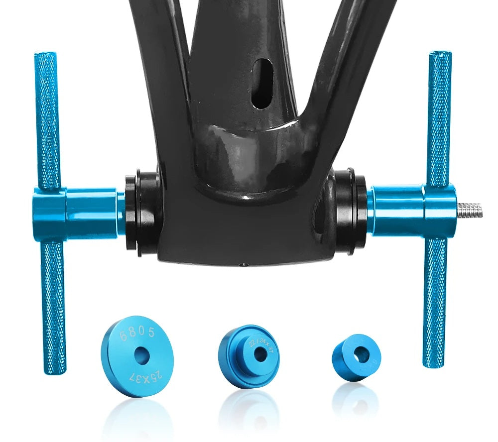 Bicycle Bearing Tool Press Clamp – Professional Hub Frame Wheel Axle Installer for Multiple Sizes Including 608, 1526, 6000, 6001, 6802, 6803, and More