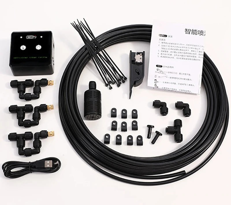 Rainforest Misting System - WiFi-Controlled Humidifier for Terrarium, Garden or Reptile Care with Auto Mist & Timer Kit
