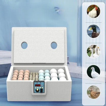 Automatic Egg Incubator - 10-25 Egg Turning Machine with Temperature Control for Duck, Poultry or Farming Lab Hatchery Use